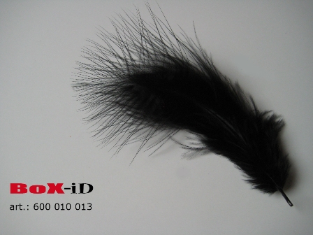 Pluimen Marabou +/- 14 cm kleur 13 zwart